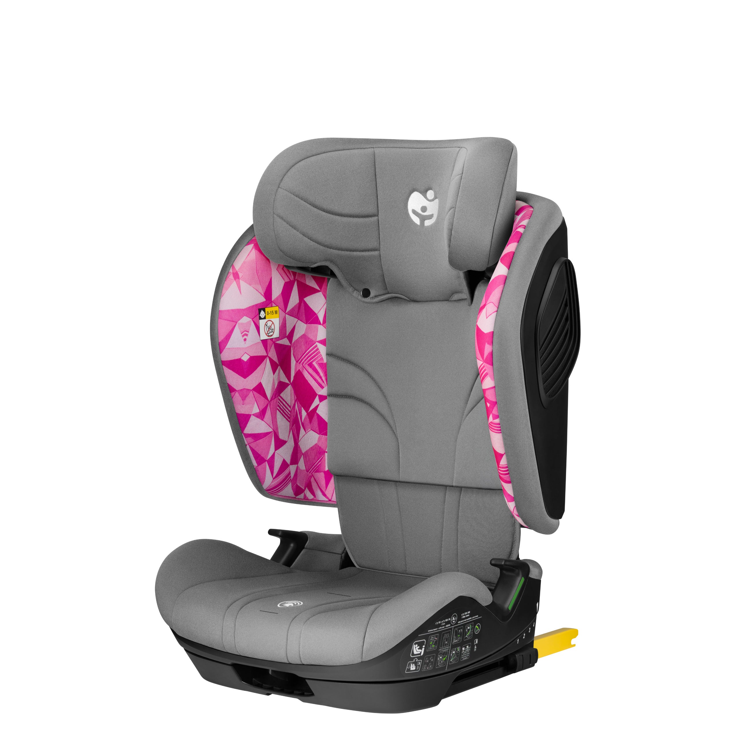 Fotelik samochodowy Tulano 76-105 cm Zooma 55 Grey-Pink