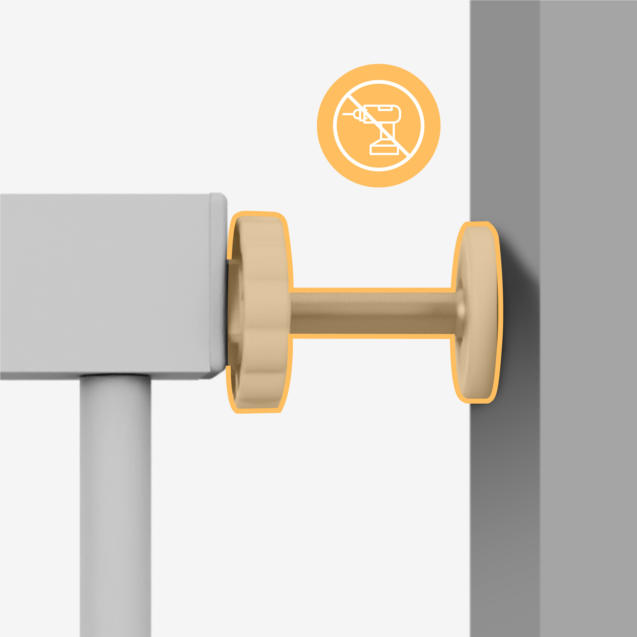 Barierka Tulano Guardian zamontowana w drzwiach