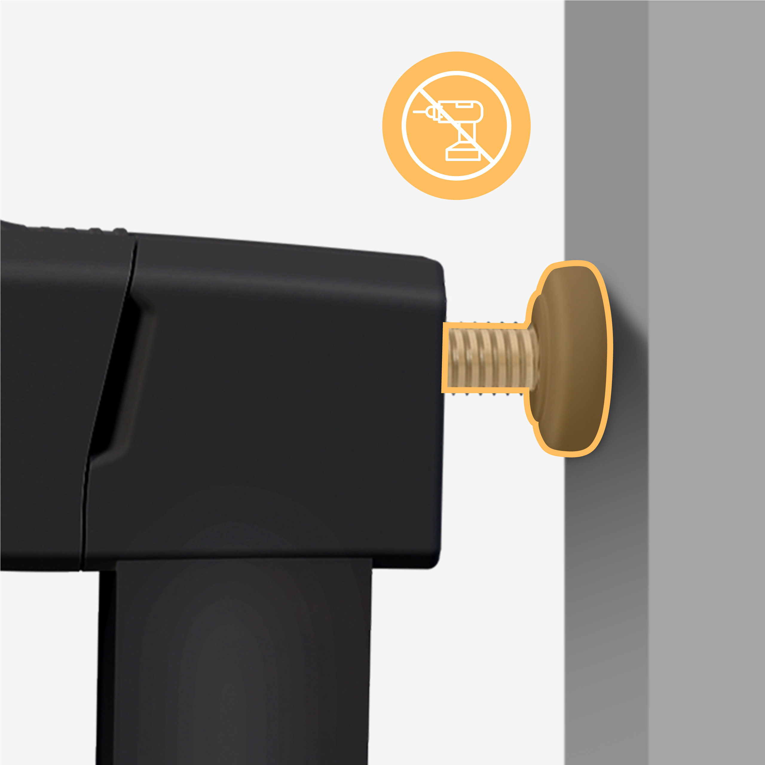 Barierka TulanoGuardian zamontowana w drzwiach