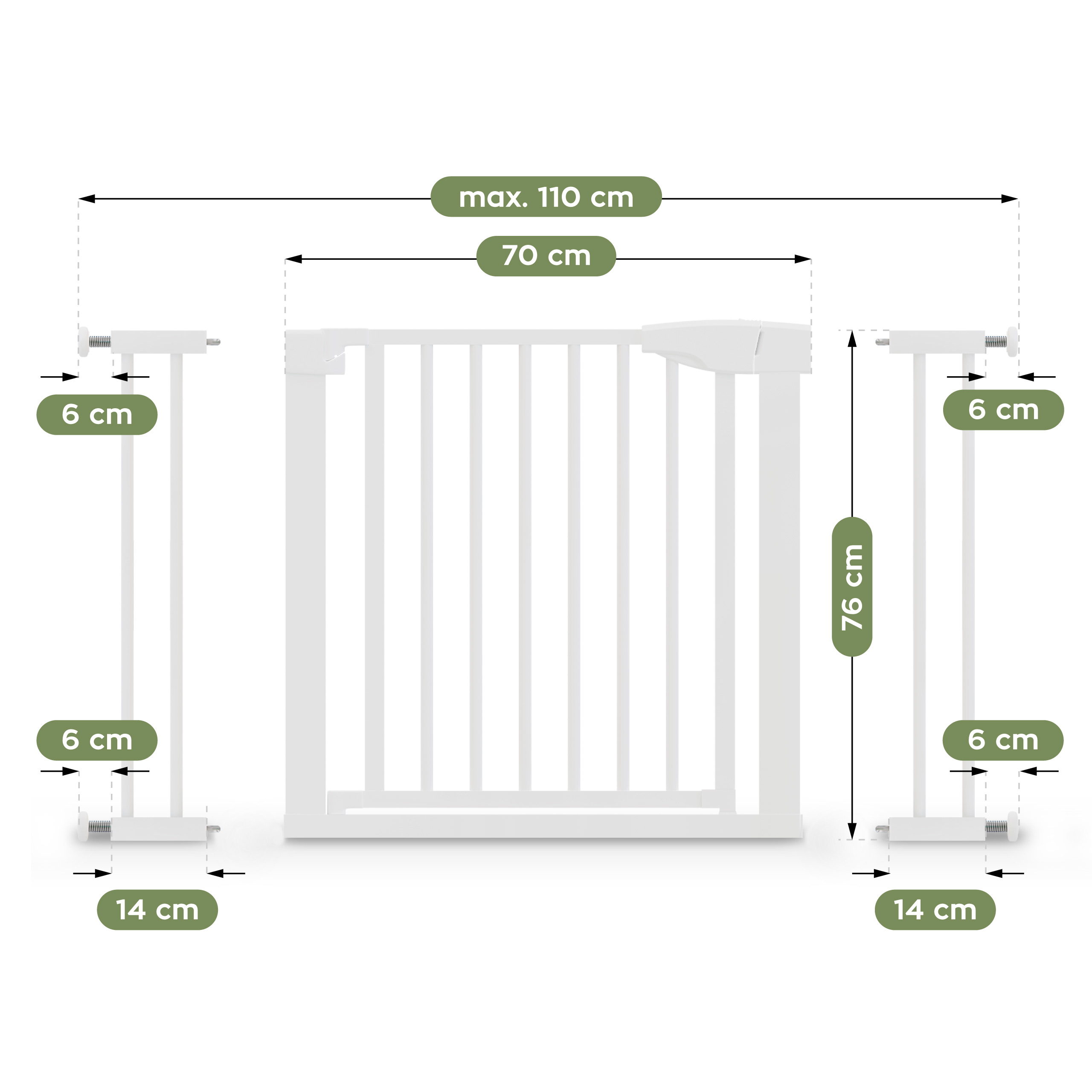 Wymiary bramki rozporowej Guardian 3.5