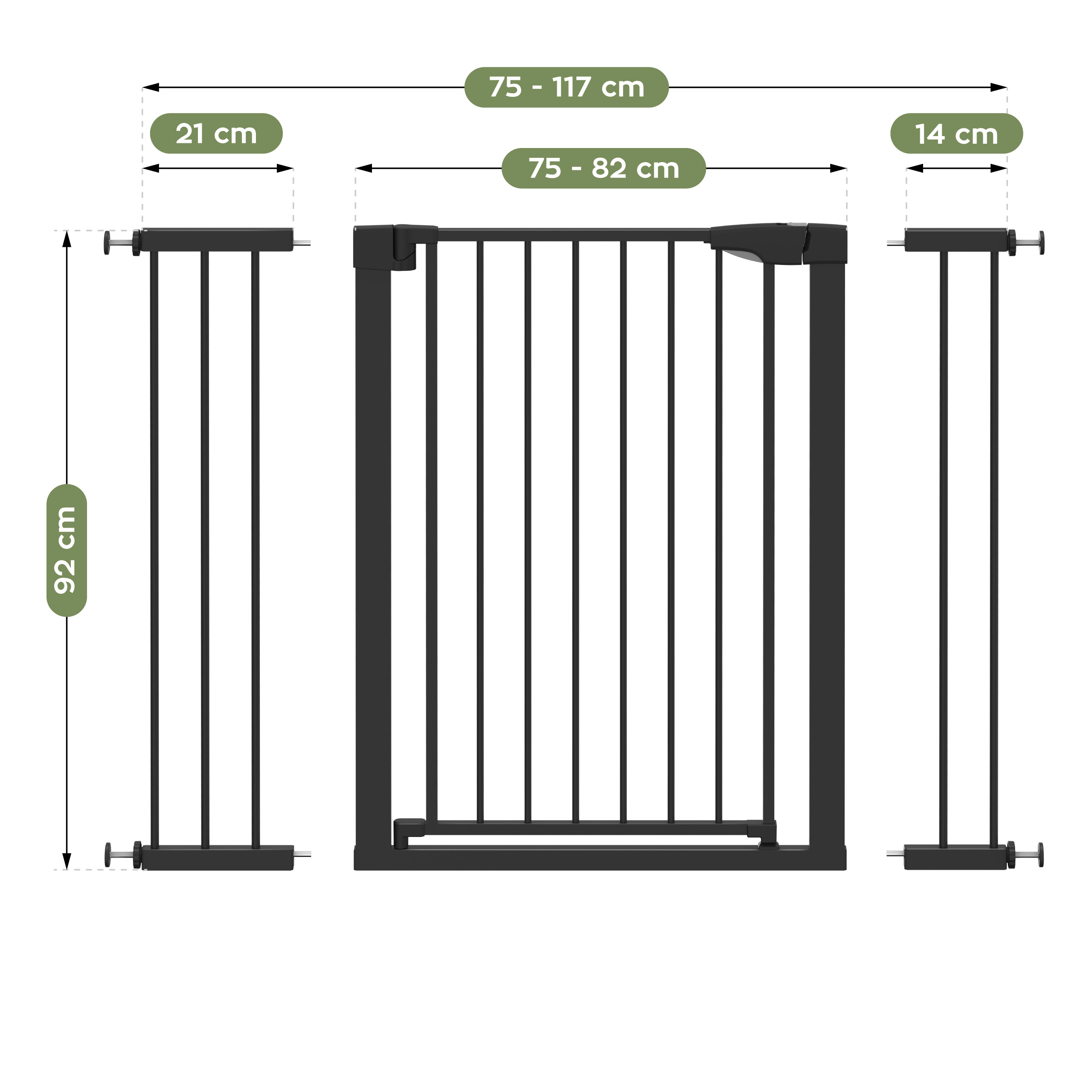 Wymiary bramki rozporowej Tulano Guardian