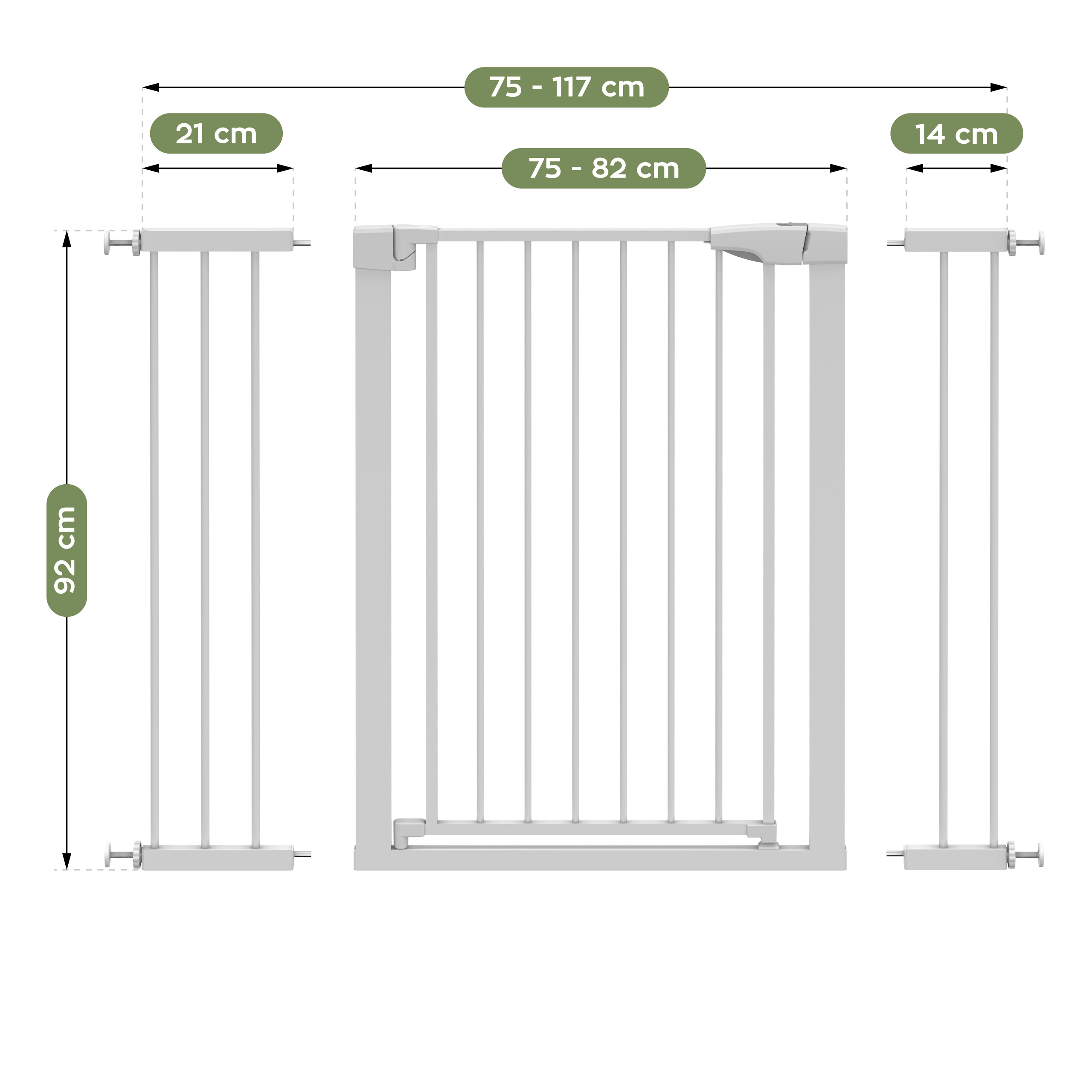 Wymiary bramki rozporowej Tulano Guardian