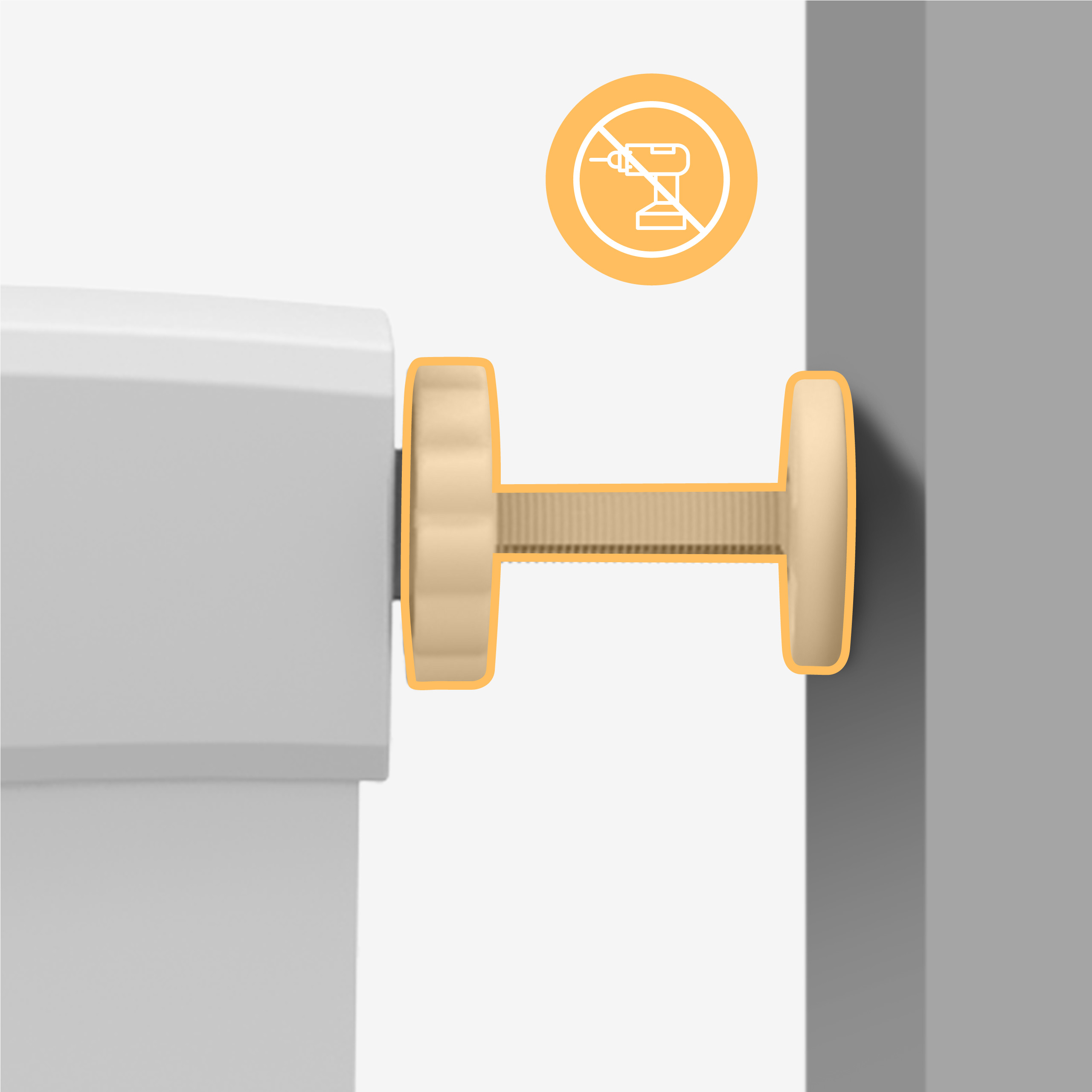 Barierka Mark Adler Guardian zamontowana w drzwiach