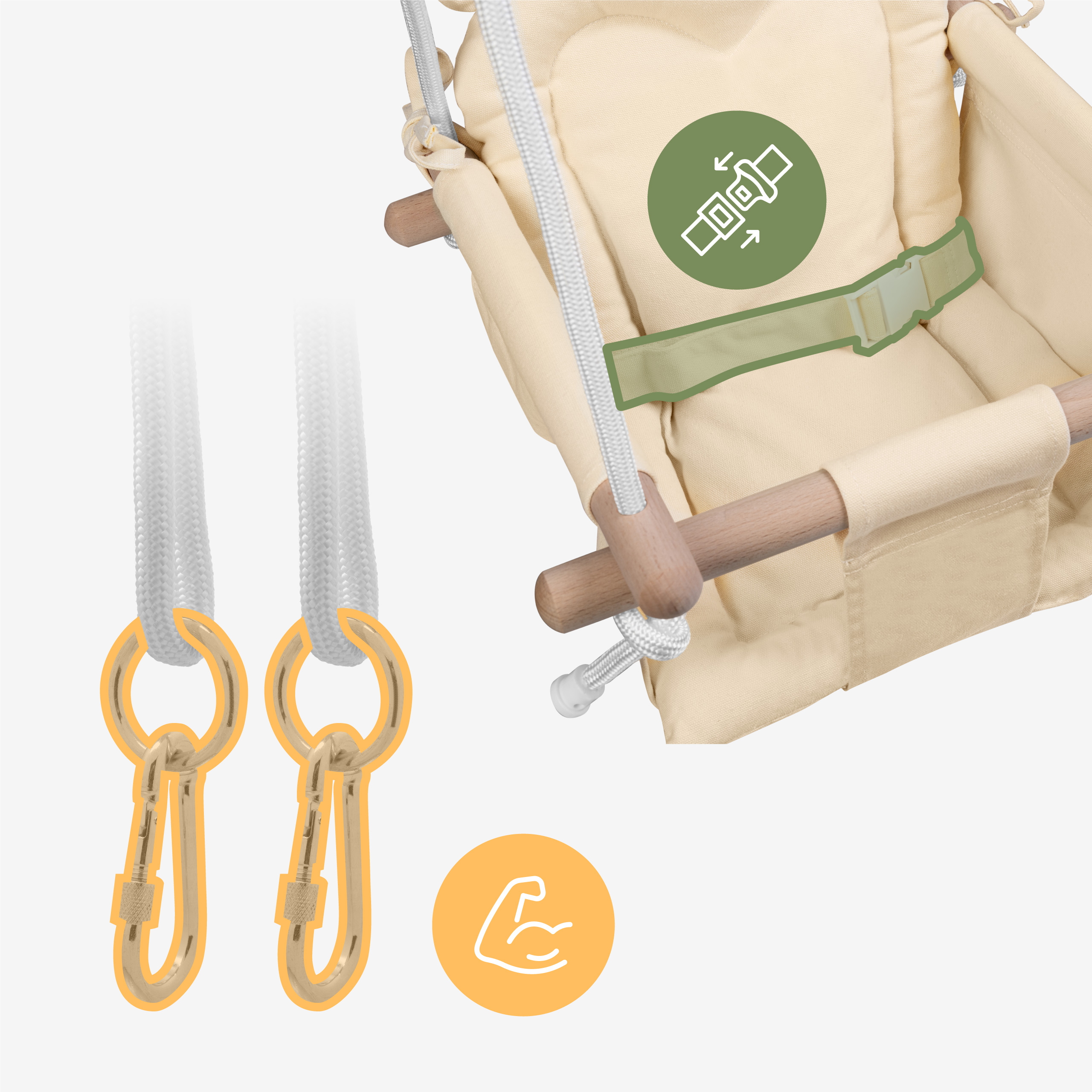 Łatwy montaż w huśtawce