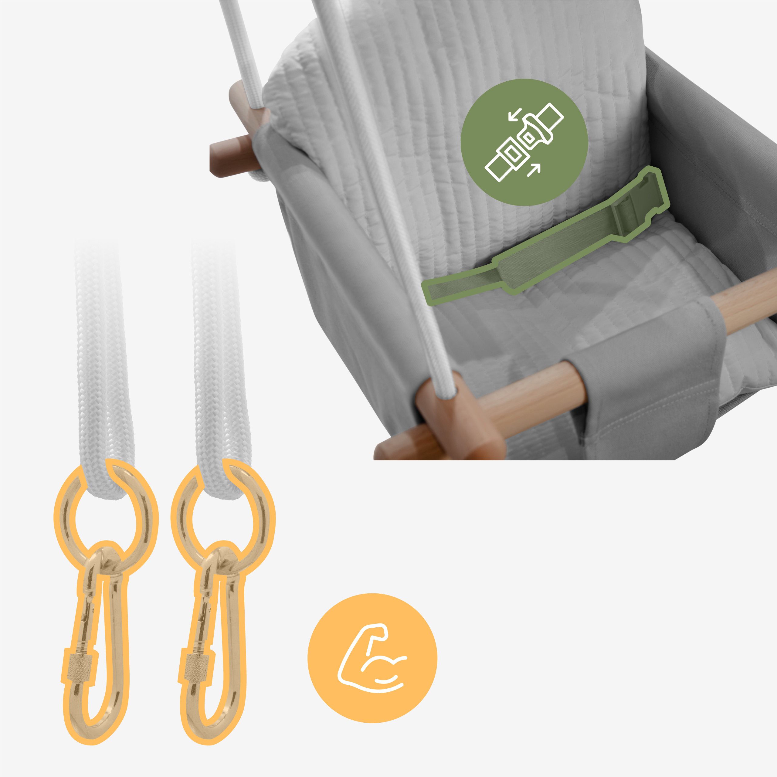 Łatwy montaż w huśtawce