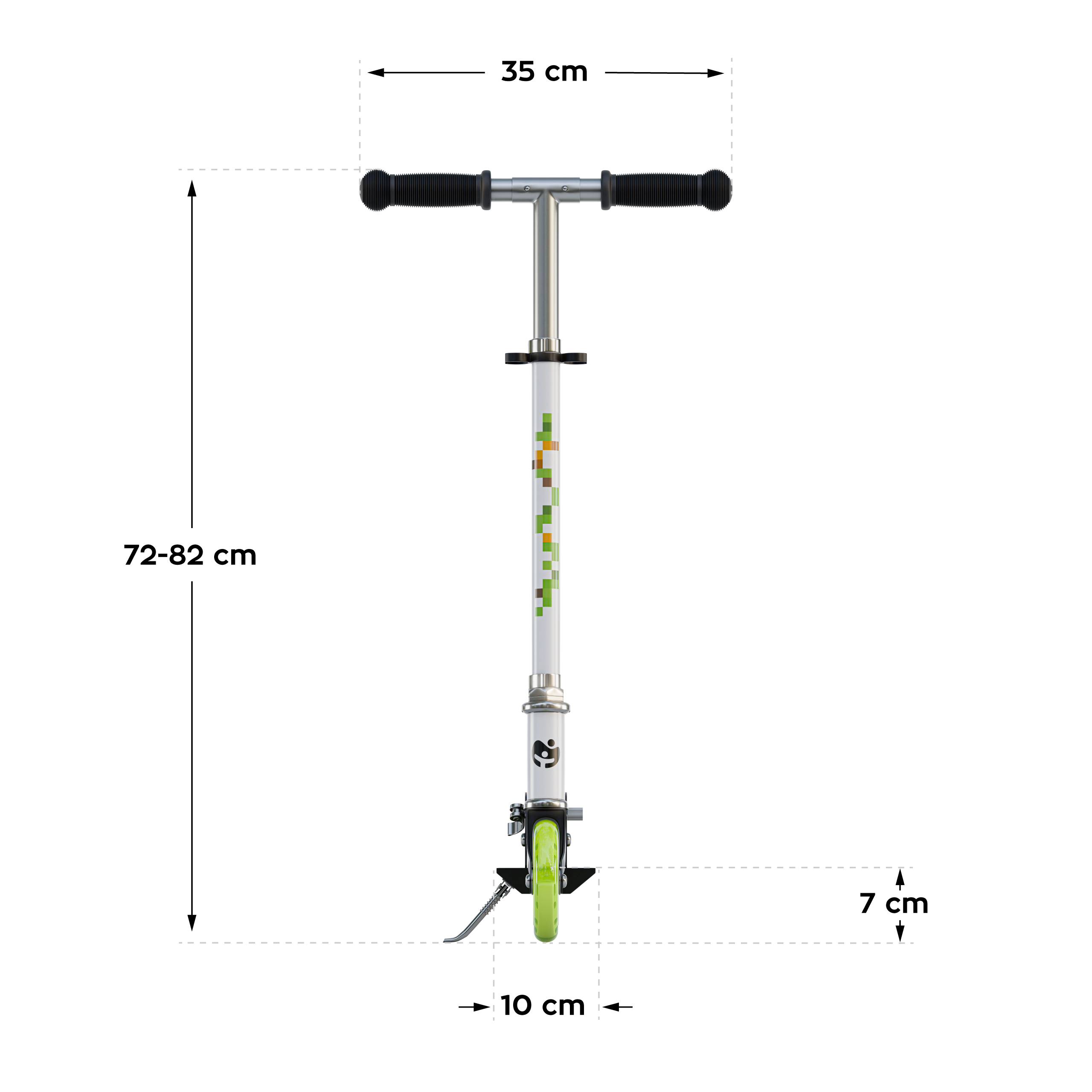Hulajnoga Zigzag front wymiary