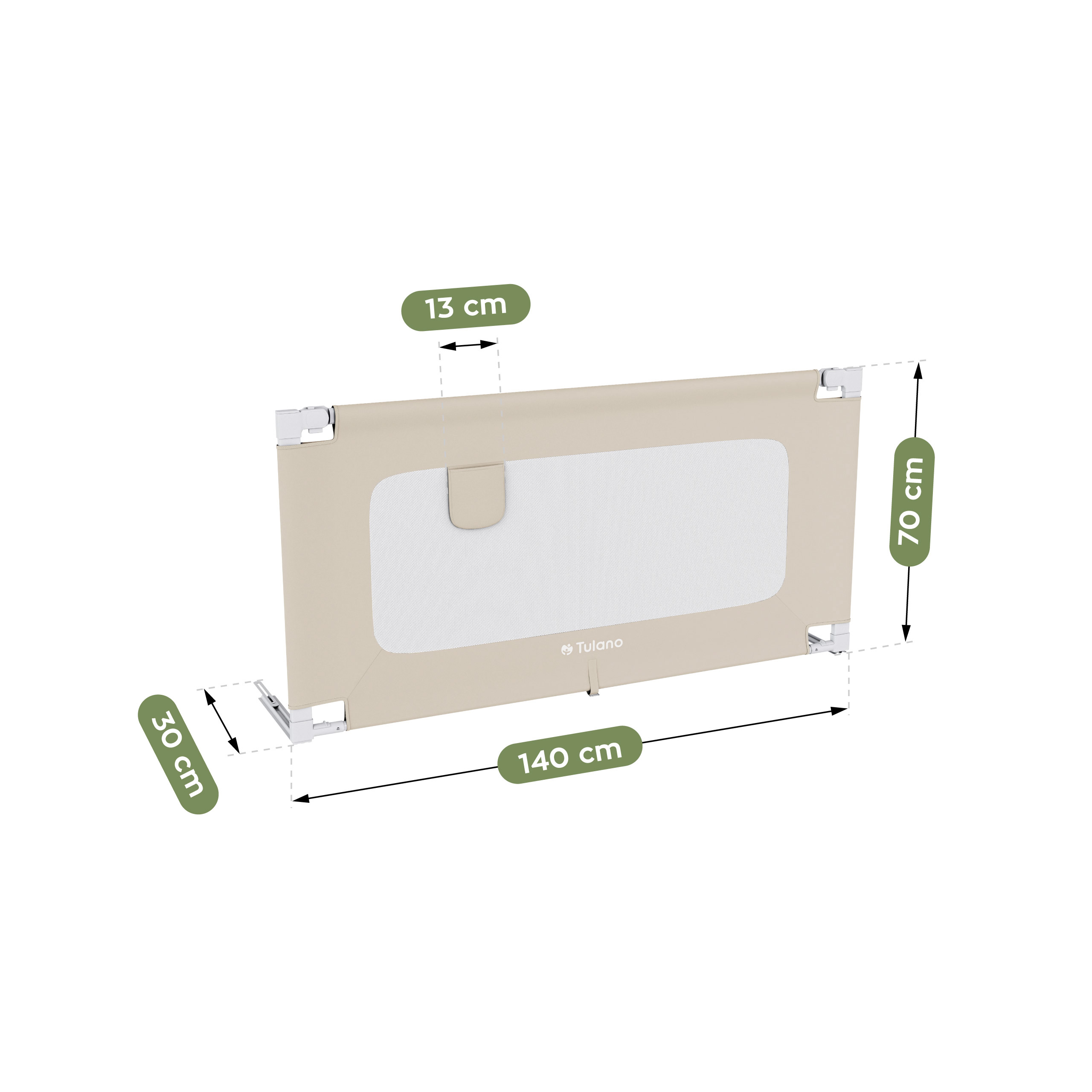 Wymiary barierki do łóżka Cover 44