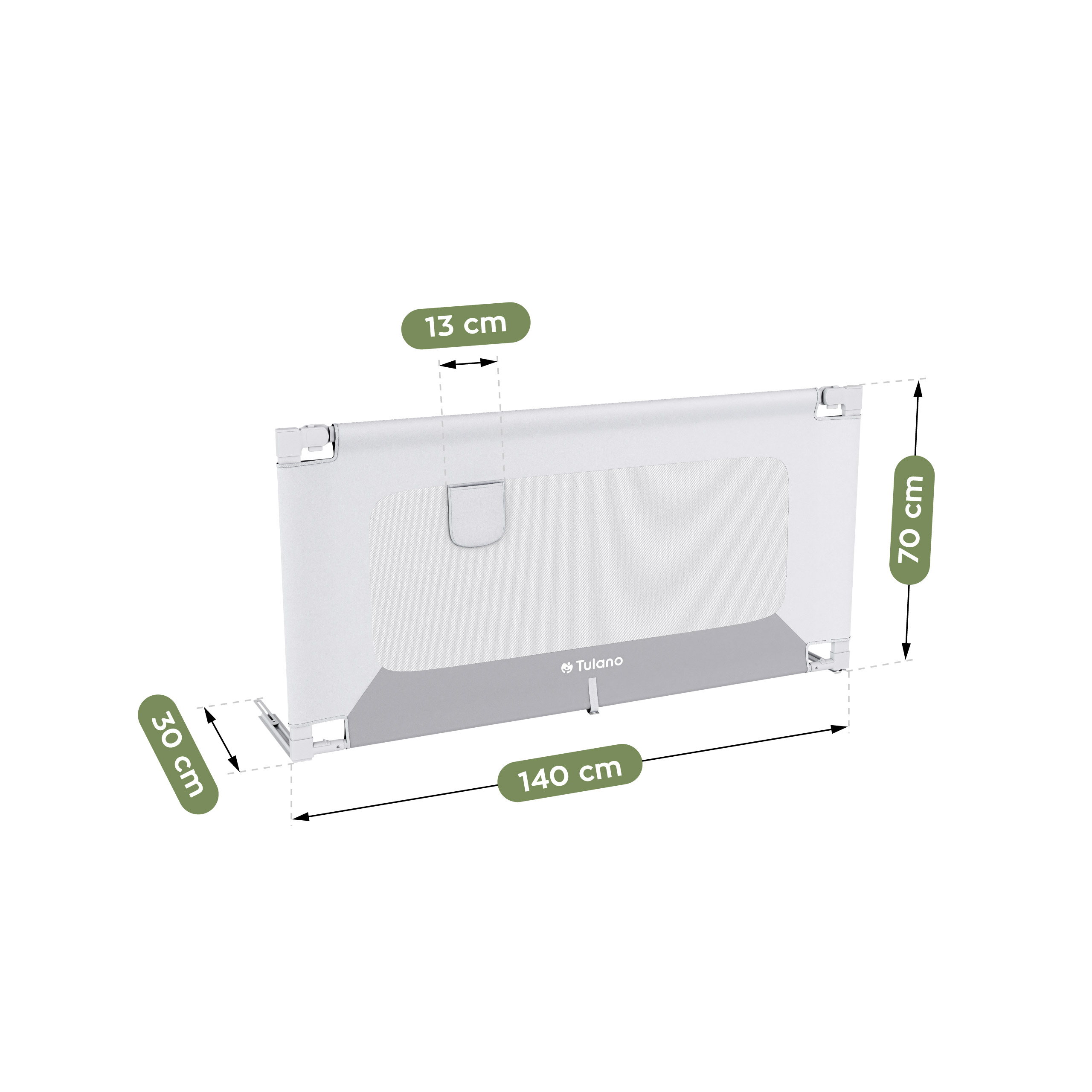 Wymiary barierki do łóżka Cover 44